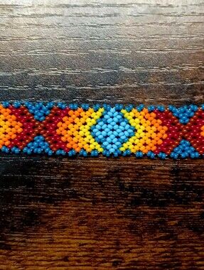 Huichol Native American Tribe Beaded Bracelet from Mexico